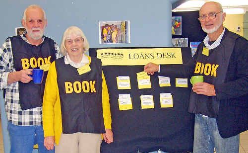 Living books at Lismore’s library are Robin Kitching, Tamaso Lonsdale and Stuart Gibbons. Living books at Lismore’s library are Robin Kitching, Tamaso Lonsdale and Stuart Gibbons.